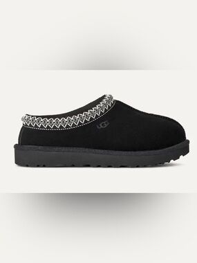 Kuwans Black Suede Slip-On Clog with Braided Trim NWOB Size 8